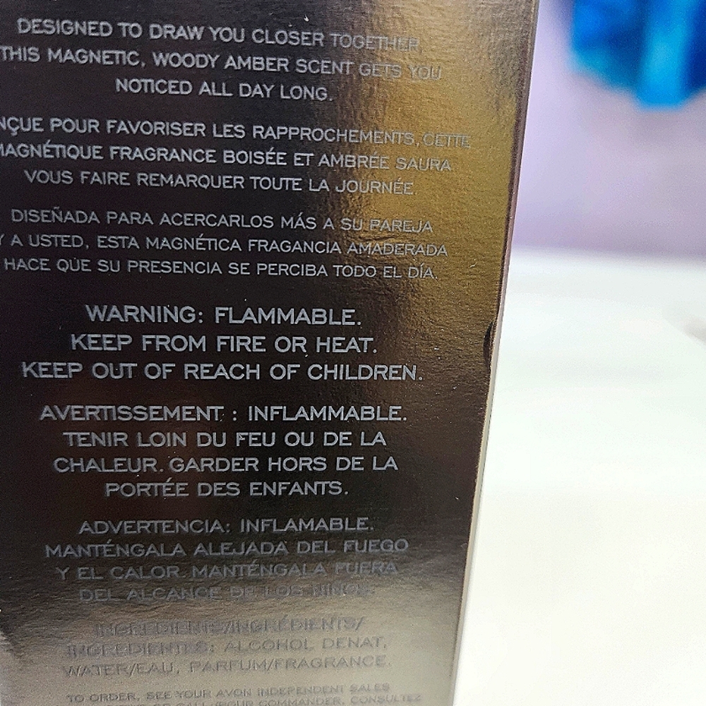 Avon Attraction Spray Cologne  in Black and Silver - Picture 3 of 3